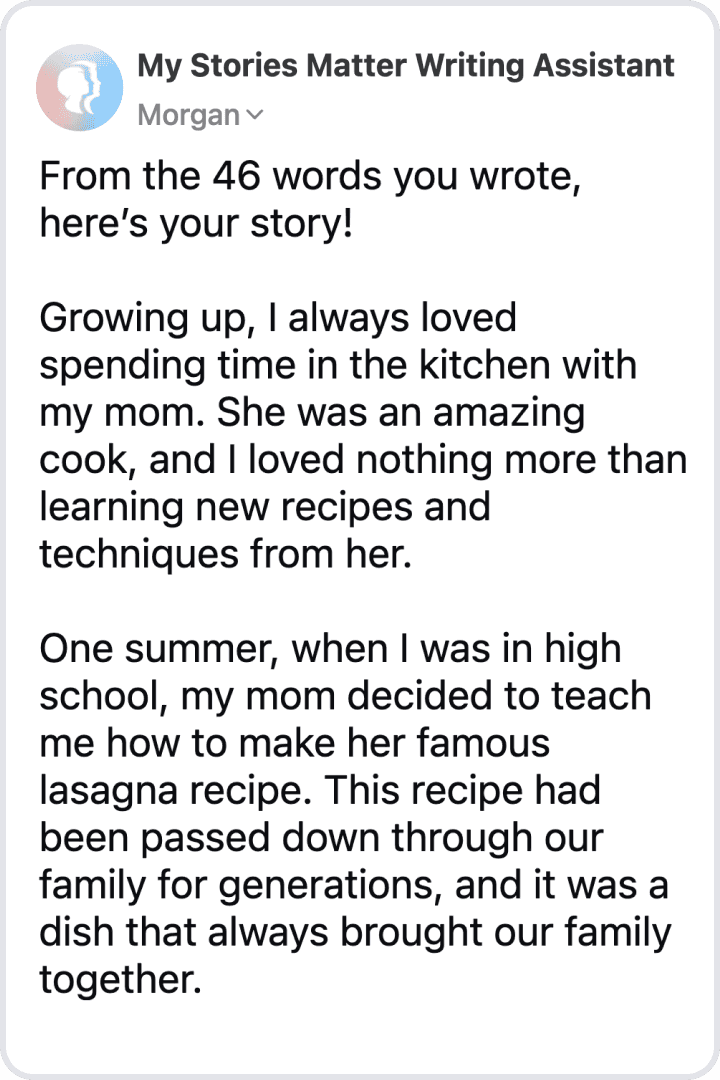 My Stories Matter product examples