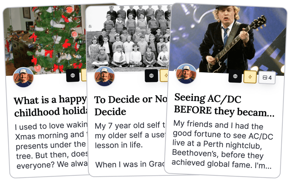 Three example memories